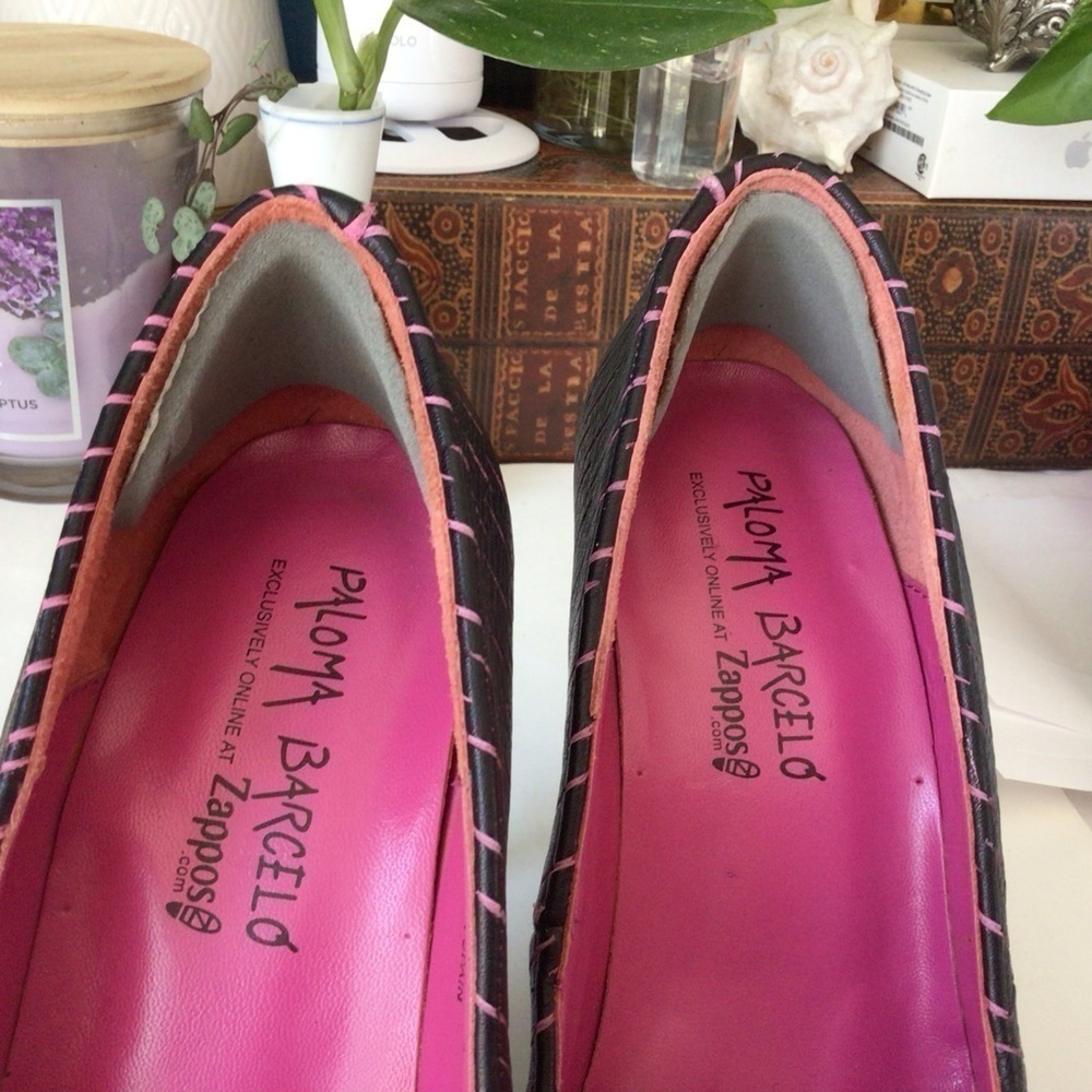 Paloma Barcelo Black Pink Heels - Picture 6 of 10